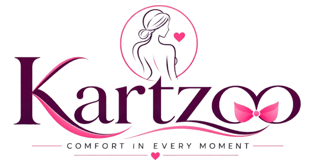 Logo of Kartzoo featuring a stylized silhouette of a woman and decorative elements including hearts and bows.
